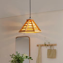 suspension en bois moderne avec éclairage led pour intérieur