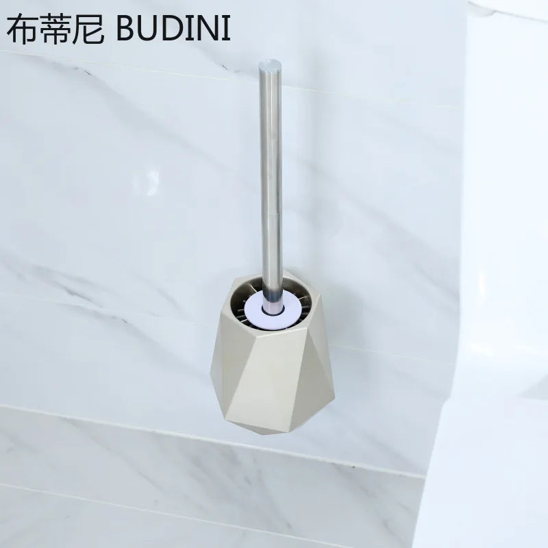 brosse de toilette en silicone avec support mural ou sur pied - vue 5 sur 10