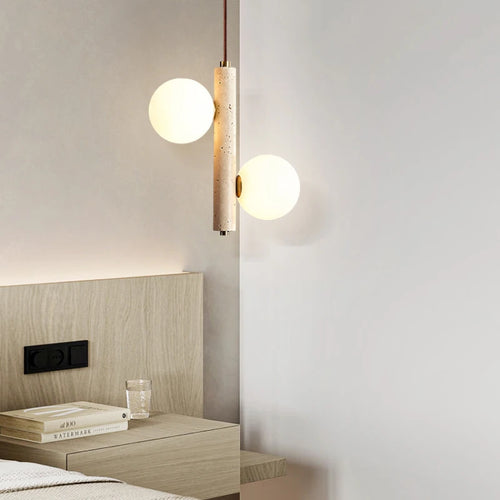 lustre en pierre rétro pour décoration intérieure élégante - vue 5 sur 8
