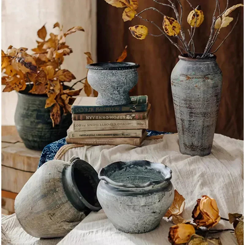 jardinières en poterie rustiques pour décoration intérieure et extérieure - vue 6 sur 25