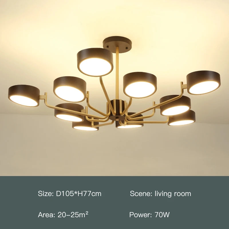 lustre moderne simple pour éclairage intérieur design élégant - vue 9 sur 18