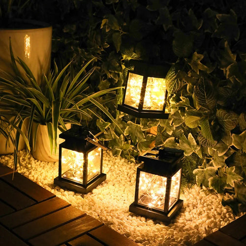lampe solaire led étanche lanterne rétro pour jardin et cour - vue 3 sur 11