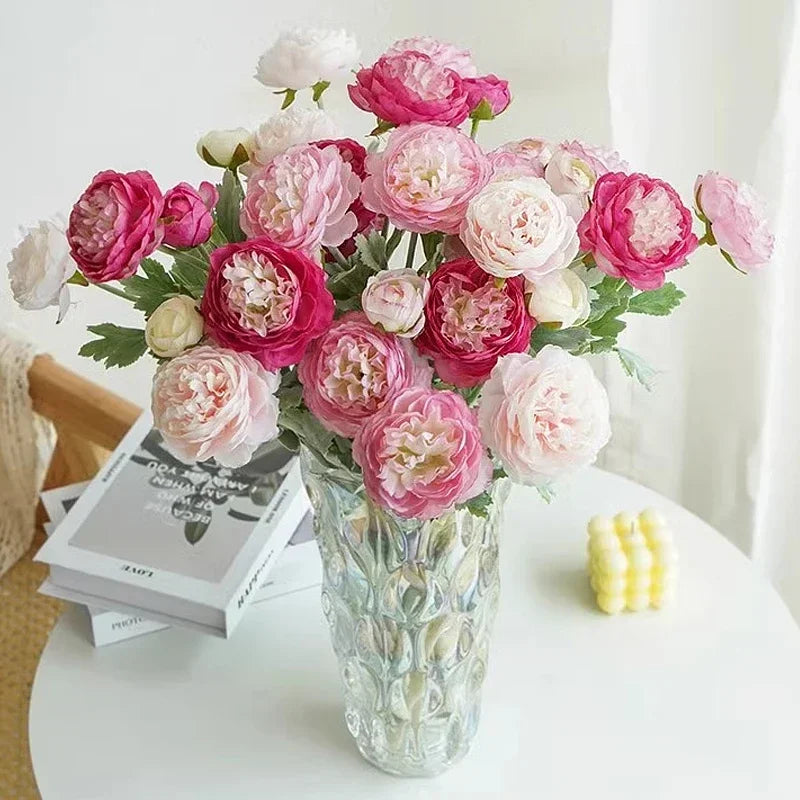 bouquet de pivoines artificielles pour décoration mariage fête - vue 2 sur 9