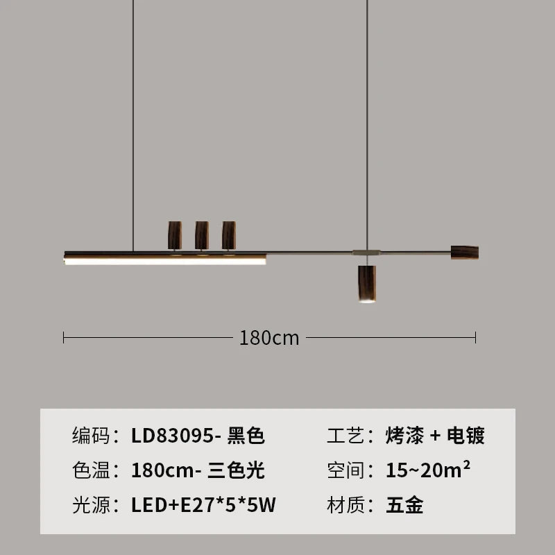 lustre minimaliste en métal pour éclairage moderne chic