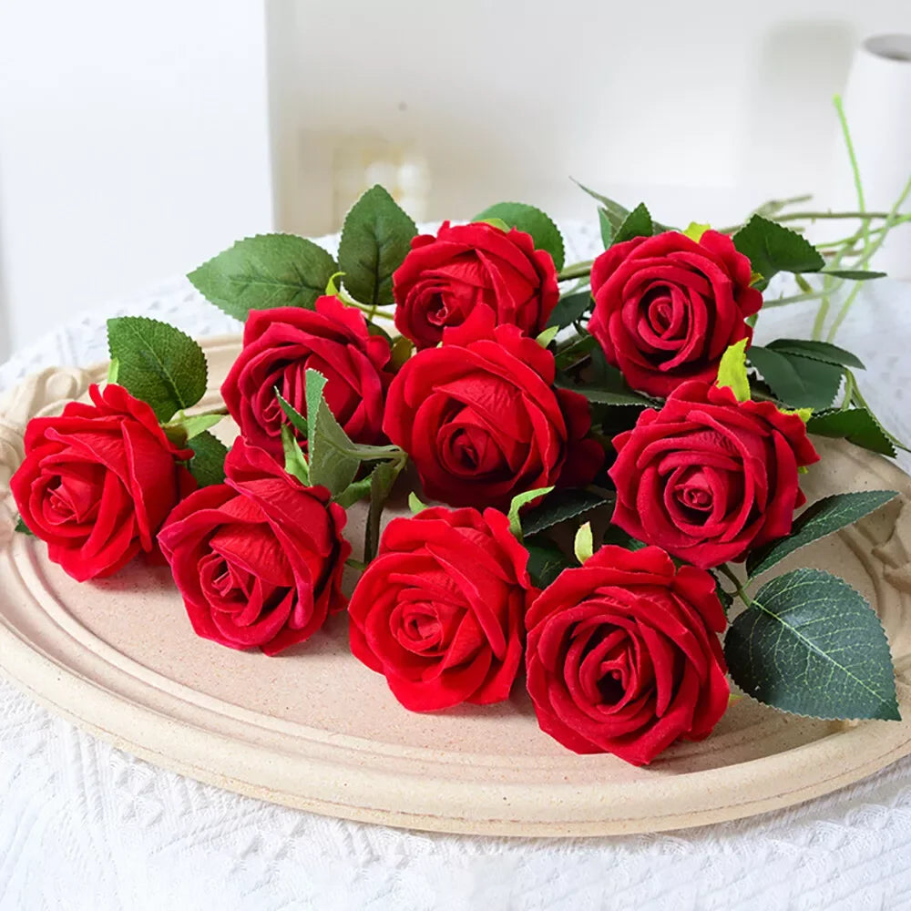 rose artificielle en soie pour décoration de mariage et événements - vue 3 sur 28