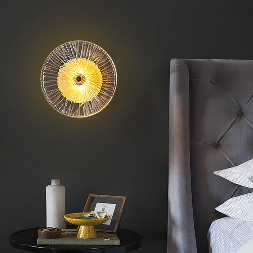 lampe led ronde en verre au design nordique moderne - vue 5 sur 8