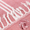 Serviette de plage turque coton franges rayures rapide