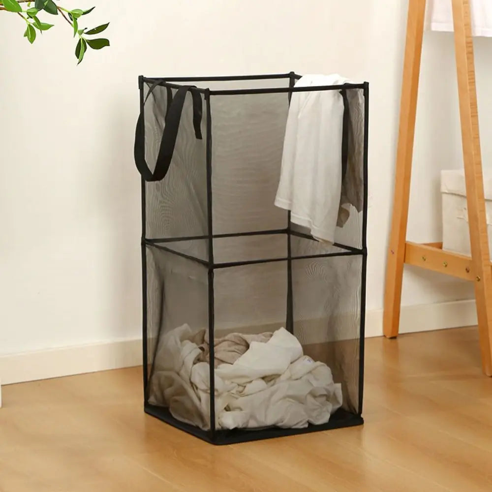 panier à linge pliable grande capacité avec poignées - vue 11 sur 12