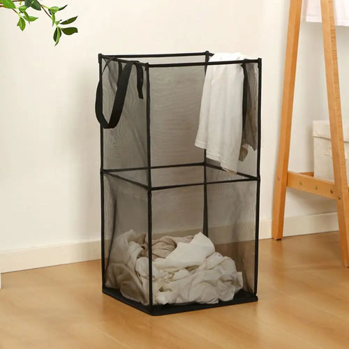 panier à linge pliable grande capacité avec poignées - vue 12 sur 12