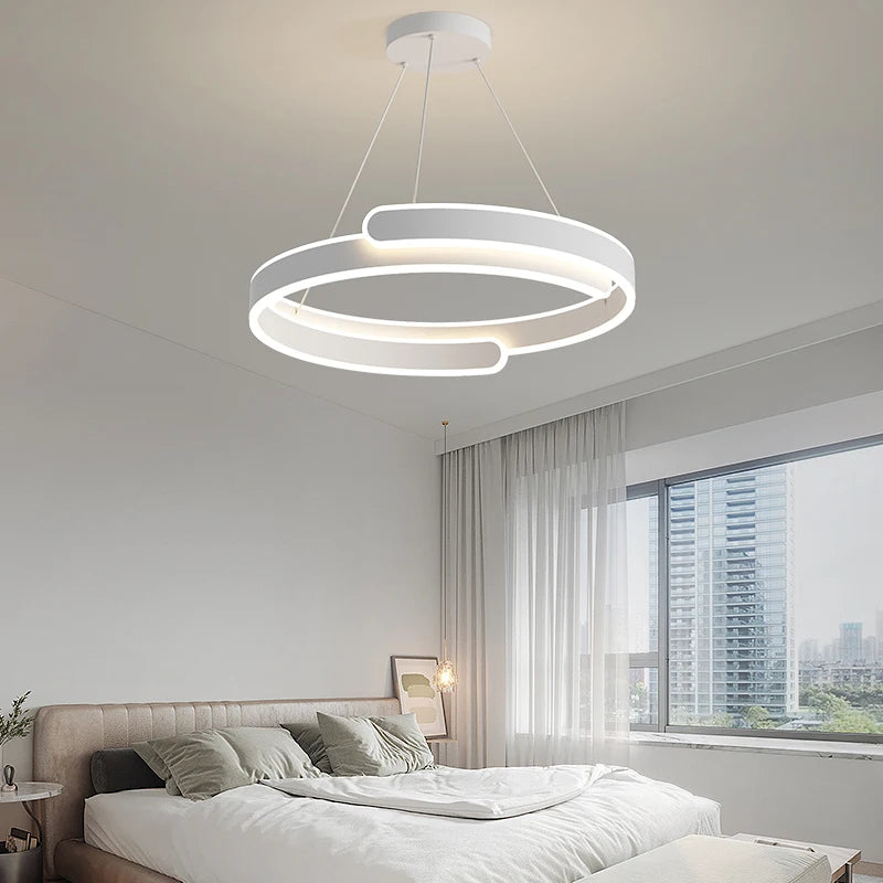 lustre led simple en forme d'anneau pour maison - vue 3 sur 17