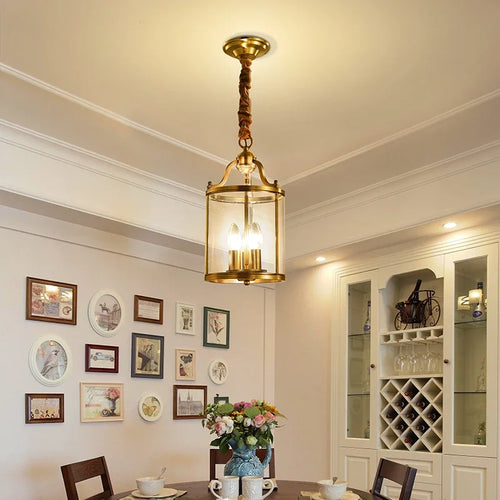 lustre moderne en cuivre style européen luxueux pour intérieur - vue 4 sur 7