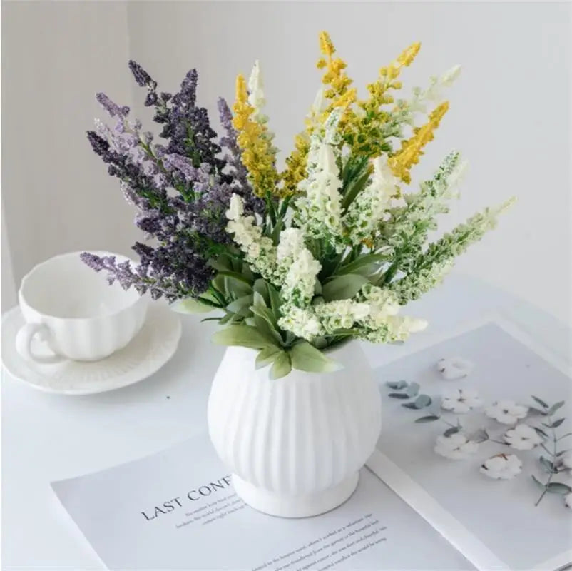 lavande artificielle pour décoration de table et mariage - vue 2 sur 9