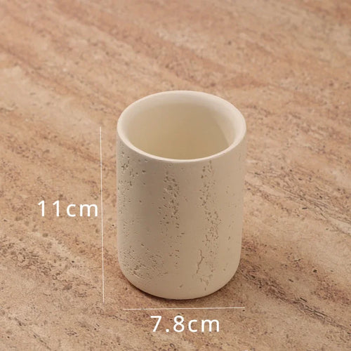 accessoires de salle de bain en grès pour rangement et décoration