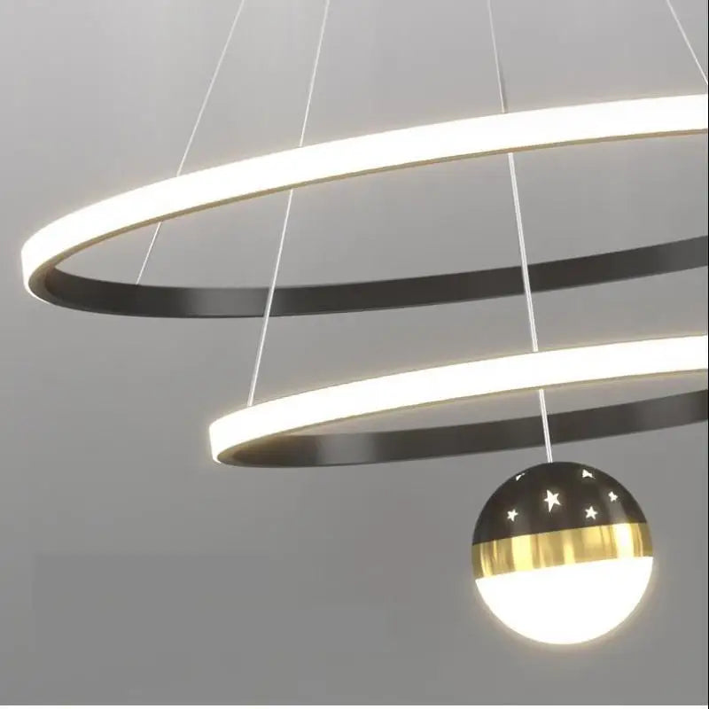 lustre moderne à led en silice pour restaurant et bureau - vue 6 sur 14