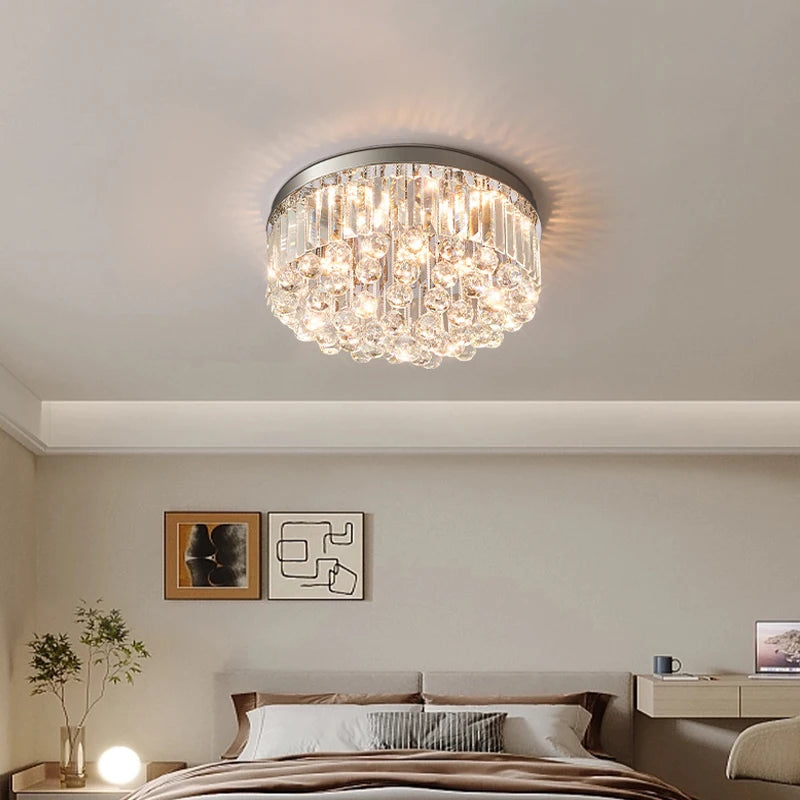 Plafonnier Led en cristal de luxe - vue 3 sur 9