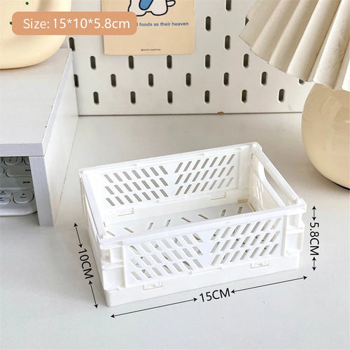 panier pliable empilable pour rangement maquillage bijoux jouets - vue 18 sur 19