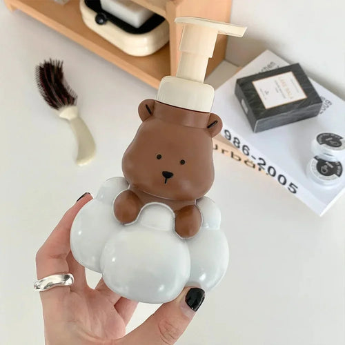 bouteille mousse ours cartoon distributeur savon désinfectant mains portable - vue 5 sur 5