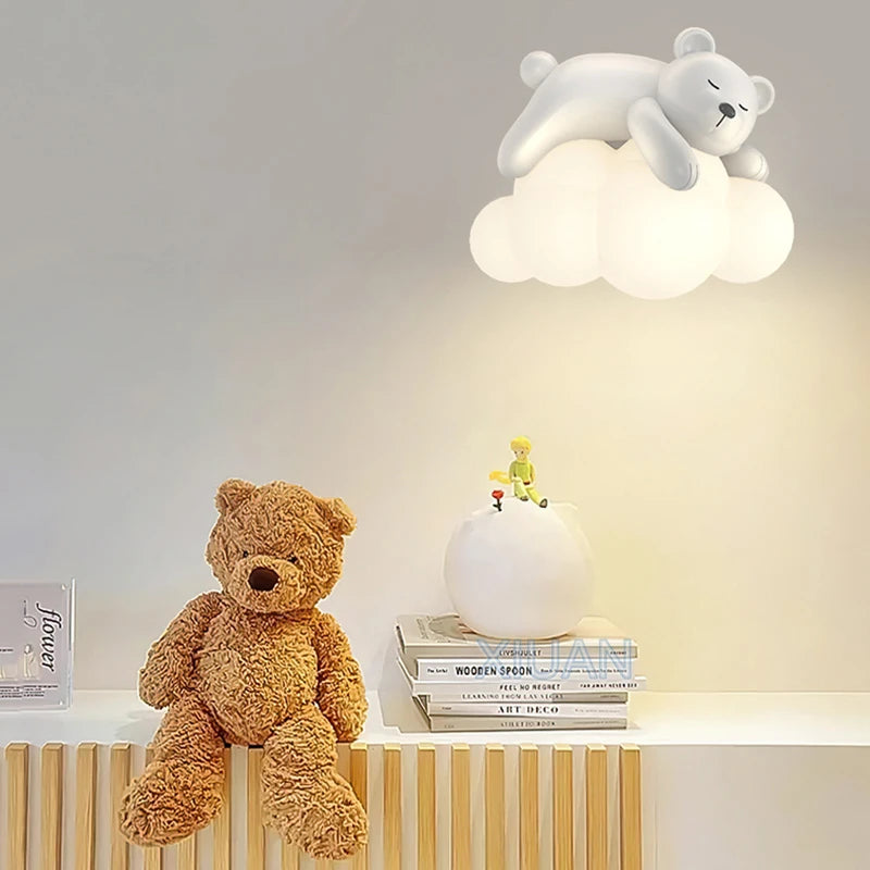 applique murale ours polaire et lapin pour chambre d'enfants - vue 4 sur 10