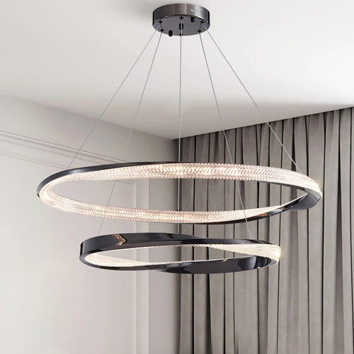 lustre circulaire à led moderne pour décoration intérieure - vue 4 sur 11