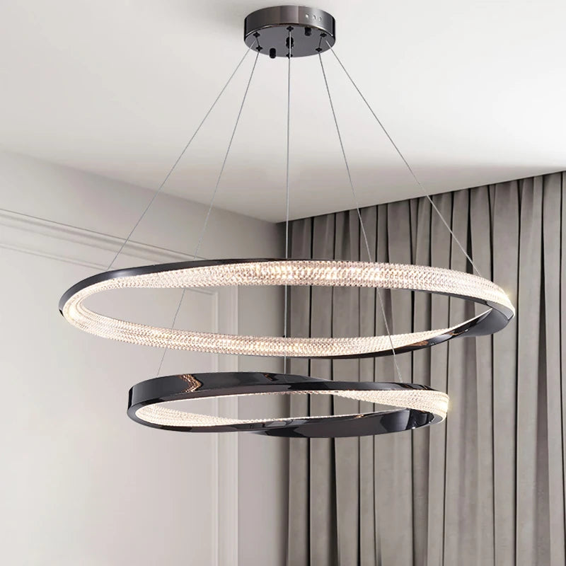 lustre circulaire à led moderne pour décoration intérieure - vue 4 sur 11