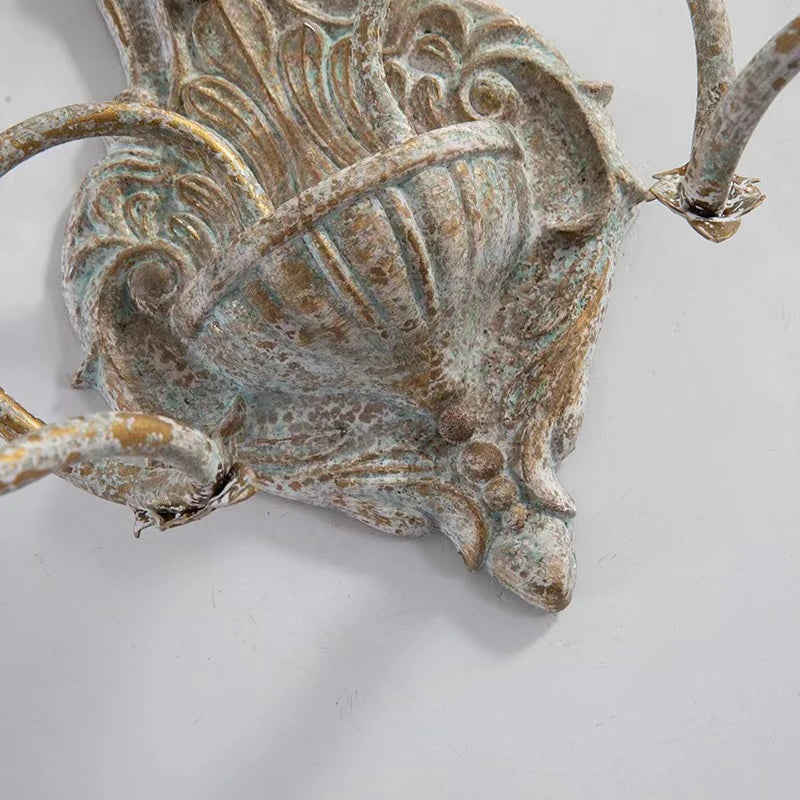 applique murale double tête en fer antique rétro américain - vue 6 sur 6
