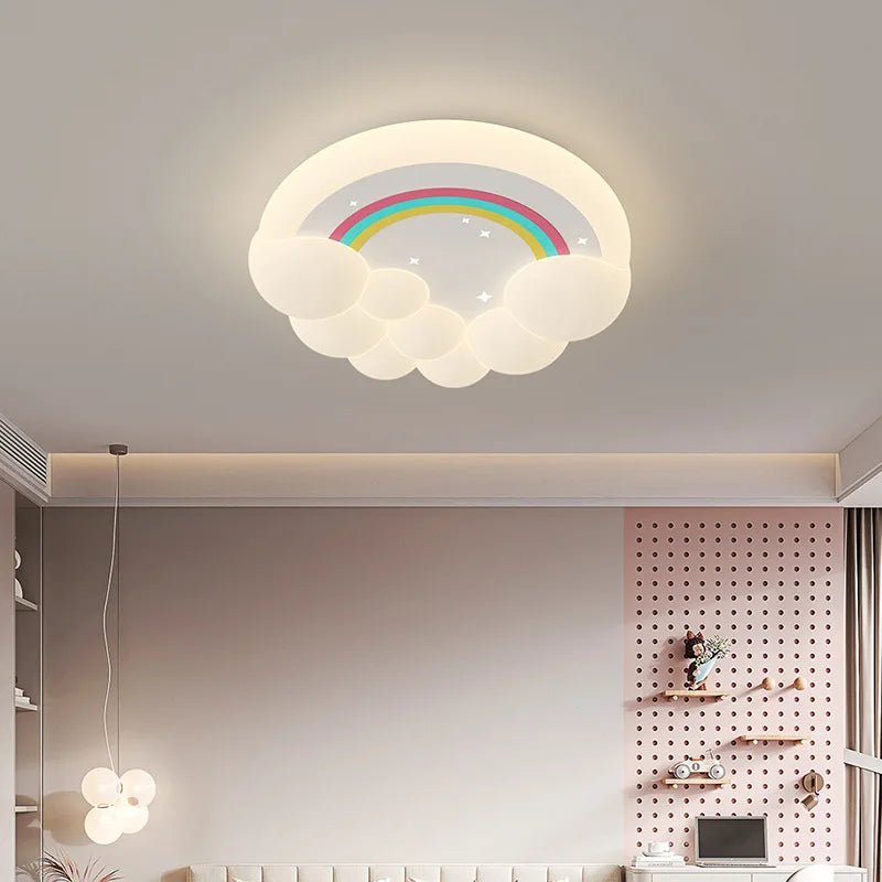 plafonnier led moderne nuages bulles pour chambre enfant - vue 1 sur 10