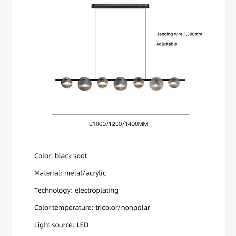 suspension led moderne style minimaliste pour intérieur artistique - vue 6 sur 9