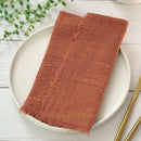 Serviette de table gaze coton style rustique reutilisable