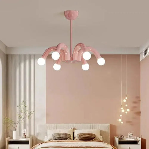 lustre nordique à led style art déco pour décoration élégante - vue 3 sur 9