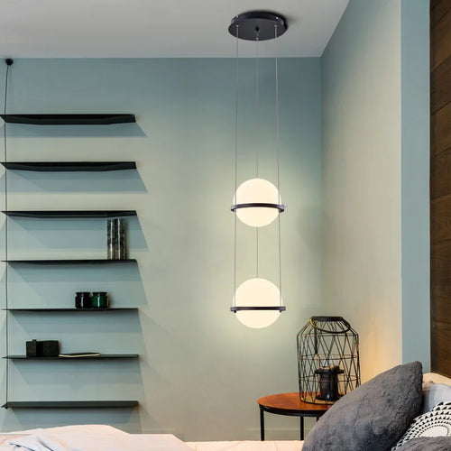 lustre nordique avec plante artificielle en pot suspendu - vue 5 sur 11