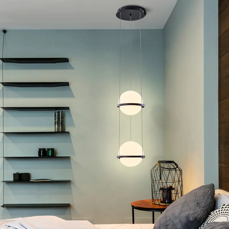 lustre nordique avec plante artificielle en pot suspendu - vue 5 sur 11