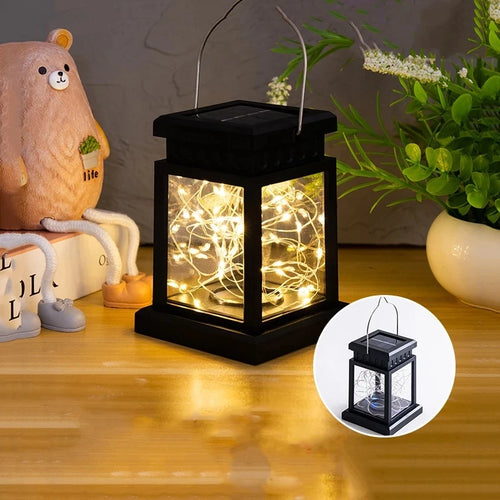 lanterne solaire décorative pour jardin et cour extérieure - vue 8 sur 7