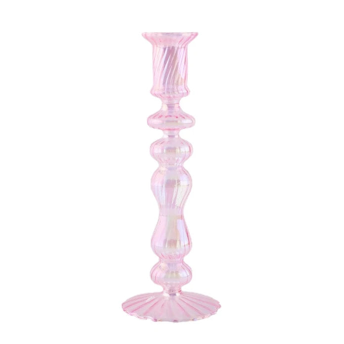 bougeoirs rétro coniques haut en verre pour décoration - vue 26 sur 32
