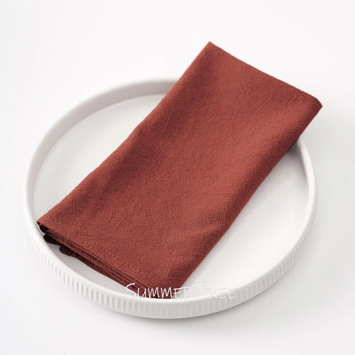 Serviette de table lot 10 coton lavé vintage