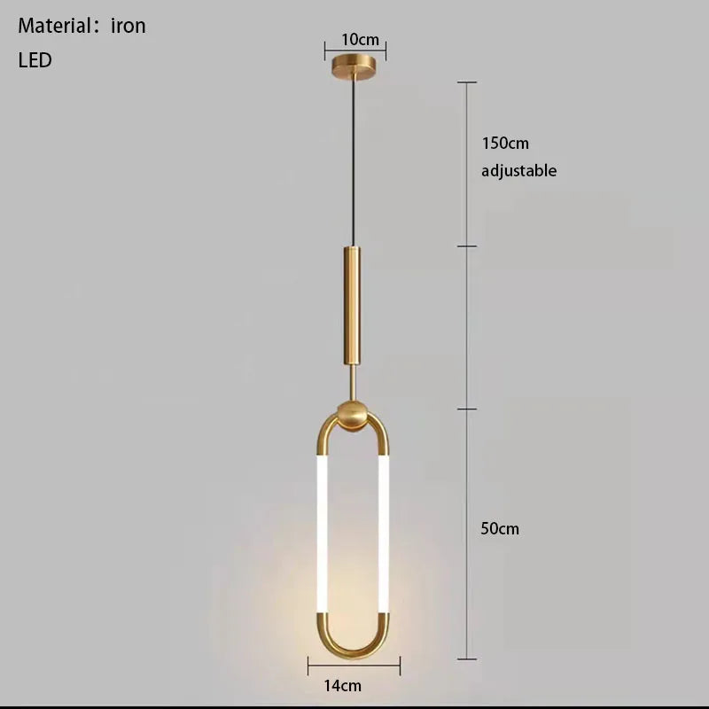 suspension moderne à led ellipse avec variateur hauteur réglable - vue 8 sur 12