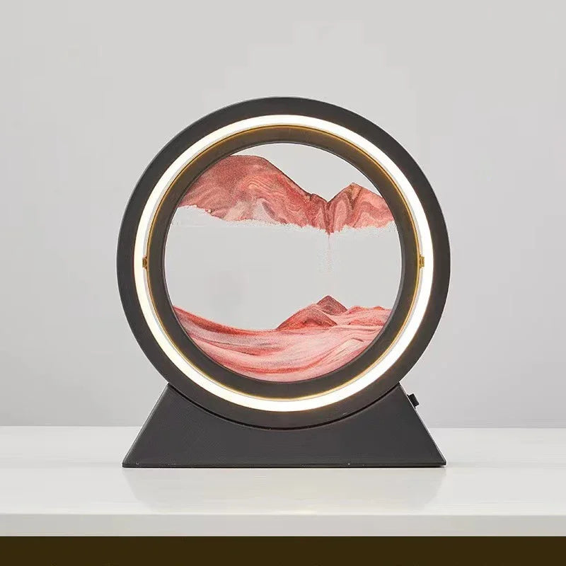 lampe de table créative avec sable mouvant 3D décoratif - vue 19 sur 24