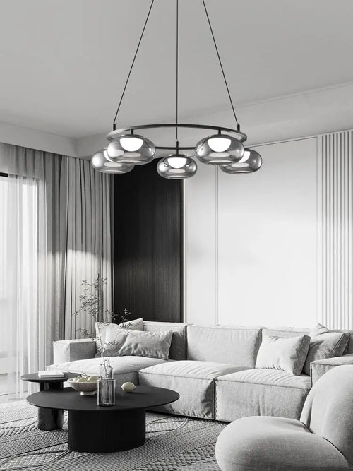 suspension en verre de luxe pour décoration moderne - vue 4 sur 9