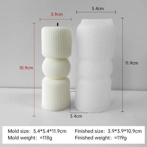 moule en silicone pour bougies aromatiques cylindriques fait main - vue 7 sur 20