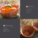 panier rond en osier pour rangement de divers objets