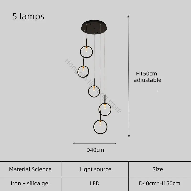 lustre moderne simple en forme trapézoïdale pour décoration intérieure - vue 10 sur 12