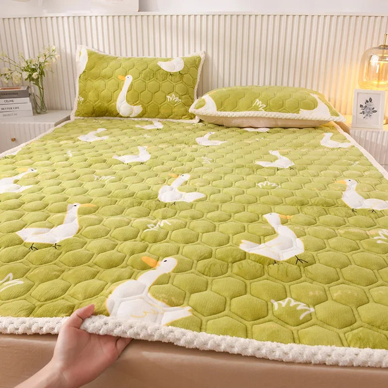 surmatelas doux pour étudiants en peluche pour lit simple ou double - vue 7 sur 18