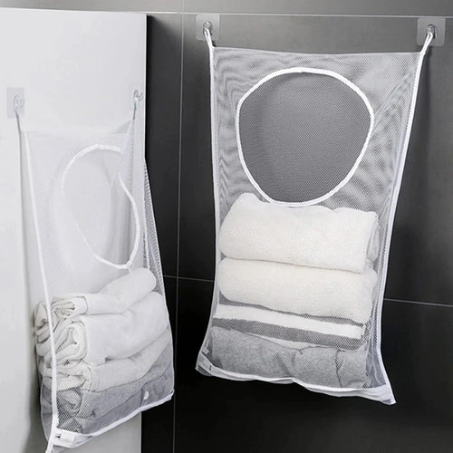 sac à linge pliable avec crochet pour rangement pratique - vue 2 sur 7
