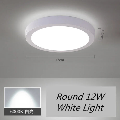 plafonnier led carré monté en surface éclairage led froid - vue 15 sur 14