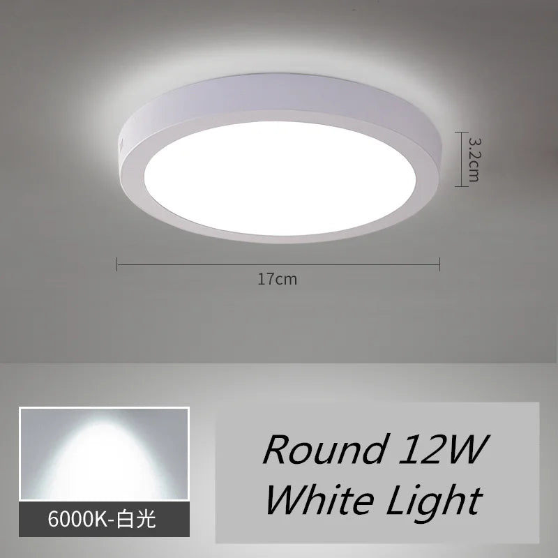 plafonnier led carré monté en surface éclairage led froid - vue 14 sur 14