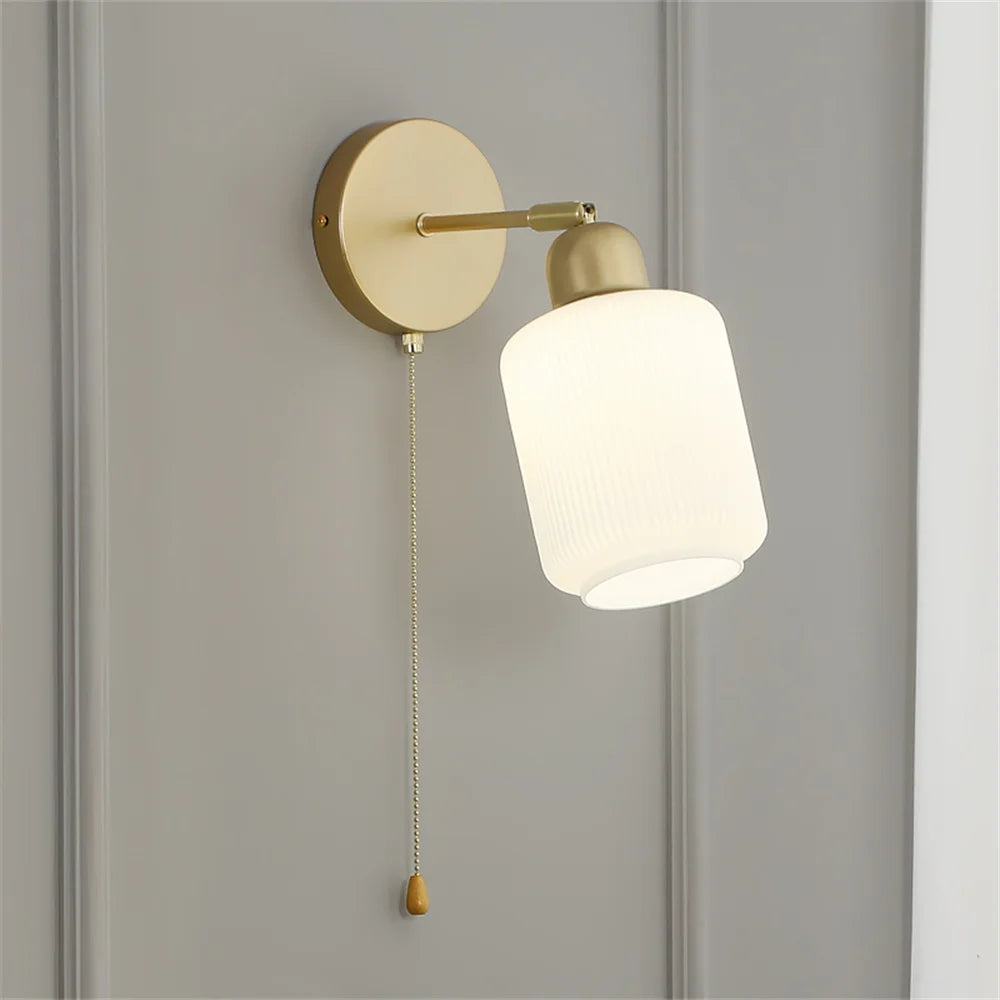 applique murale nordique à led en métal et verre réglable - vue 1 sur 11