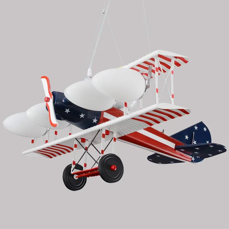 suspension led pour enfants en forme d'avion nordique moderne - vue 10 sur 10