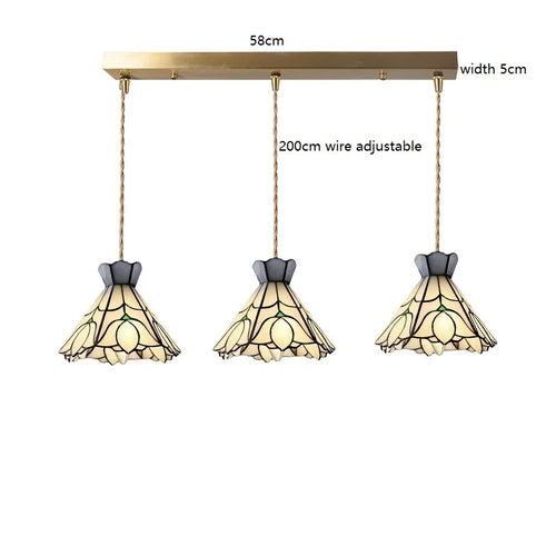 suspension fleur verre cuivre nordique moderne led iwhd europe syle - vue 21 sur 26