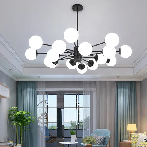 lustre moderne en verre pour intérieur lumineux - vue 2 sur 13