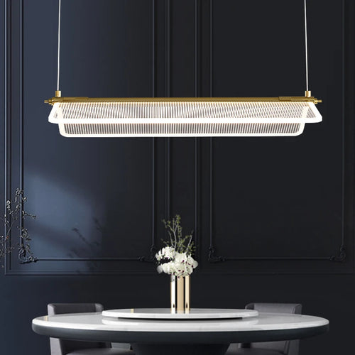 lustre rectangulaire minimaliste créatif à angle réglable - vue 4 sur 13
