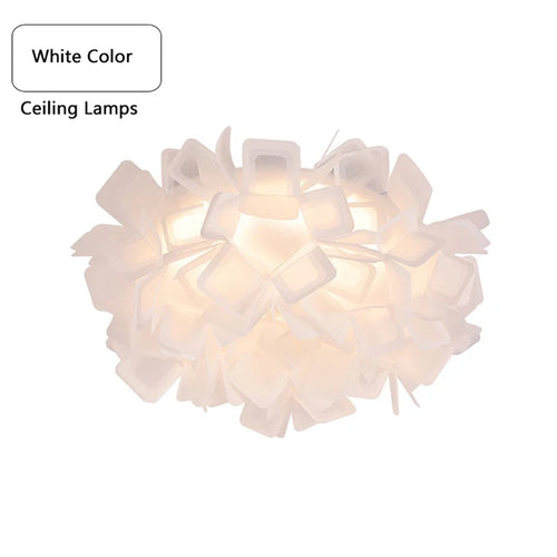 suspension fleur design italie led acrylique pour salon chambre - vue 17 sur 20